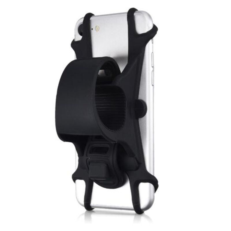 Laptop, Telefoane si Tablete - Telefoane mobile si accesorii - Accesorii Telefoane - Alte accesorii telefoane - Suport bicicleta universal pentru telefon, Kwmobile, Negru, Silicon, 45152.01 - Infinity.ro