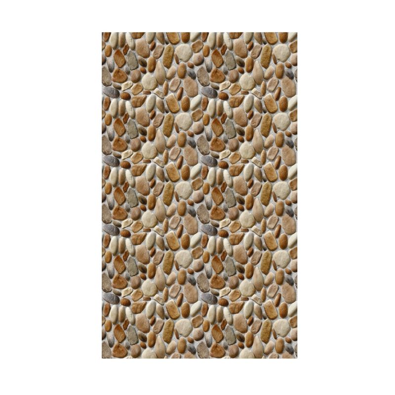 Casa si Gradina - Decoratiuni - Tapet - Autocolant, Zid piatra de rau maro si gri, 135 x 225 cm - Infinity.ro
