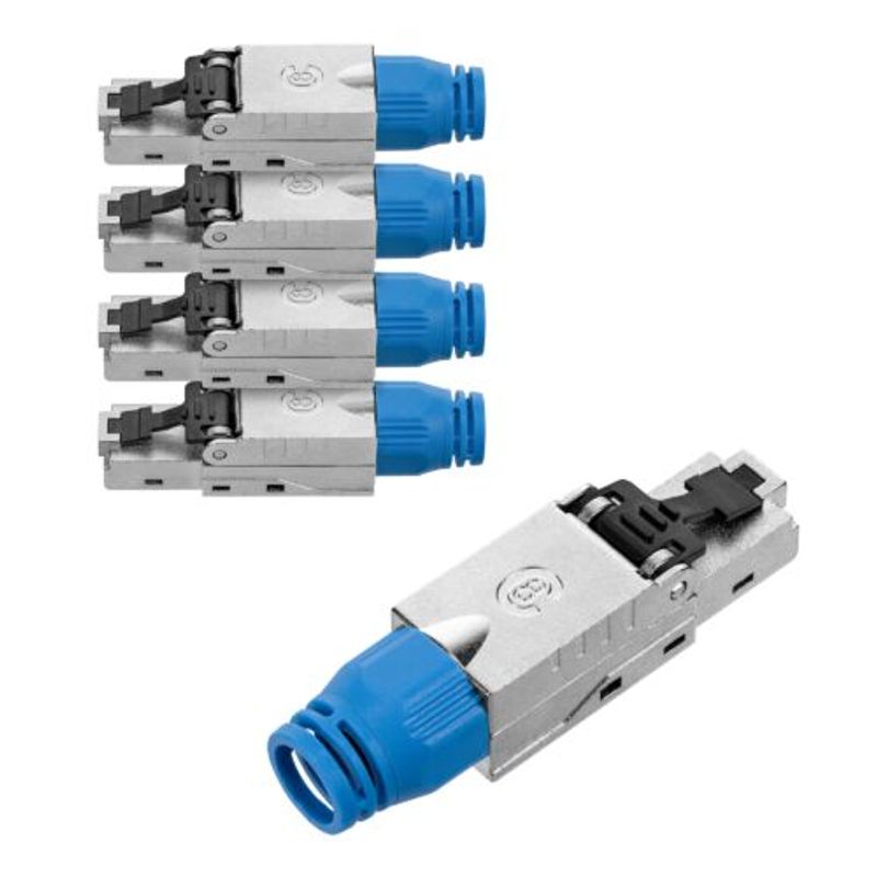 PC, gaming si accesorii - Retelistica - Cabluri si accesorii - Set 4 Mufe CAT8 RJ-45 pentru cabluri Ethernet CAT8 ecranate, Kwmobile, Multicolor, Metal, 52519.04 - Infinity.ro