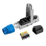 PC, gaming si accesorii - Retelistica - Cabluri si accesorii - Set 4 Mufe CAT8 RJ-45 pentru cabluri Ethernet CAT8 ecranate, Kwmobile, Multicolor, Metal, 52519.04 - Infinity.ro