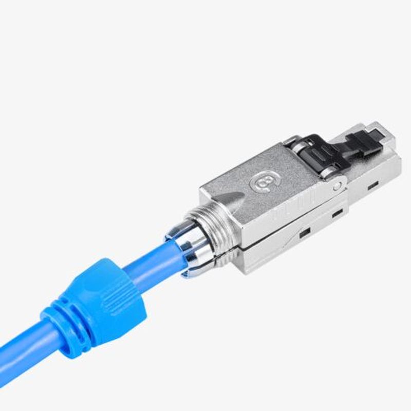 PC, gaming si accesorii - Retelistica - Cabluri si accesorii - Set 4 Mufe CAT8 RJ-45 pentru cabluri Ethernet CAT8 ecranate, Kwmobile, Multicolor, Metal, 52519.04 - Infinity.ro