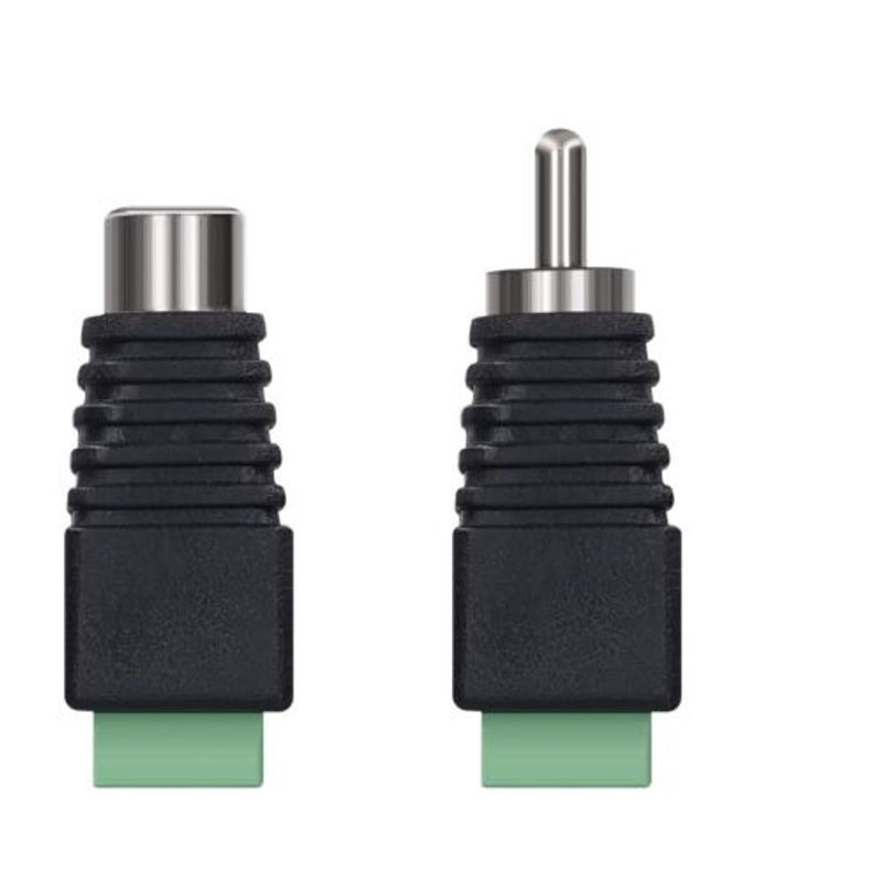 PC, gaming si accesorii - Retelistica - Cabluri si accesorii - Set 5 Adaptoare audio/video cu RCA mama si tata, Kwmobile, Negru/Verde, Plastic, 42949 - Infinity.ro