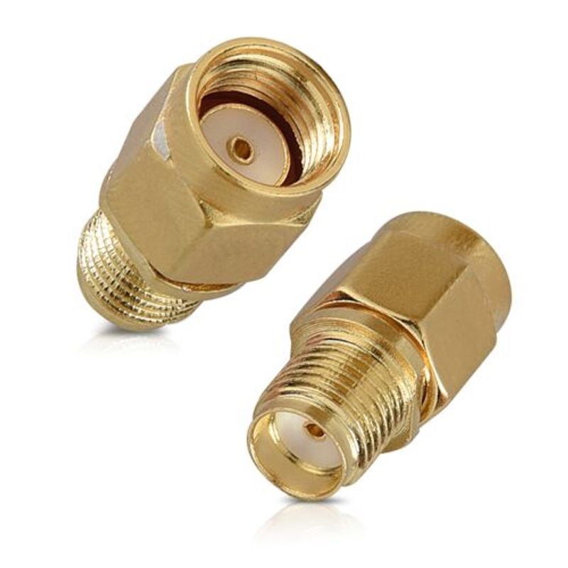 PC, gaming si accesorii - Retelistica - Cabluri si accesorii - Set 4 Adaptori coaxiali SMA tata la SMA mama, Kwmobile, Auriu, Metal, 48523.01 - Infinity.ro