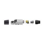 PC, gaming si accesorii - Retelistica - Cabluri si accesorii - Set 4 Mufe CAT6A RJ-45 pentru cabluri Ethernet CAT6A ecranate, Kwmobile, Argintiu/Negru, Metal, 52520.04 - Infinity.ro