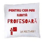 Casa si Gradina - Textile si covoare - Perne si pilote - Perne decorative - Perna "pentru cea mai buna profesoara" - Infinity.ro