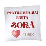 Casa si Gradina - Textile si covoare - Perne si pilote - Perne decorative - Perna "pentru cea mai buna sora" - Infinity.ro