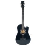 TV, Audio-Video si Foto - Instrumente muzicale - Instrumente clasice - Chitara clasica din lemn IdeallStore®, Cutaway Country Black, 95 cm, negru - Infinity.ro