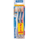 Ingrijire personala si Cosmetice - Igiena dentara - Periute de dinti clasice - Periuta de dinti manuala Trisa Pro Interdental Trio Medium 682179, multicolor - Infinity.ro