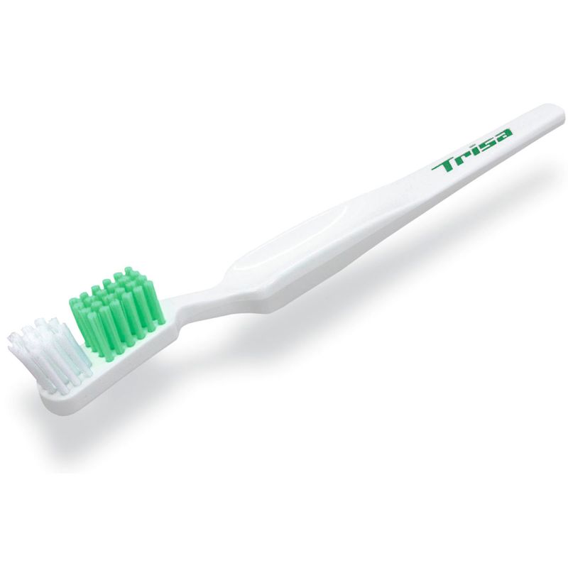 Ingrijire personala si Cosmetice/Igiena dentara/Periute de dinti clasice - Periuta de dinti manuala pentru proteze dentare Trisa Denture Brush 597333, verde - Infinity.ro
