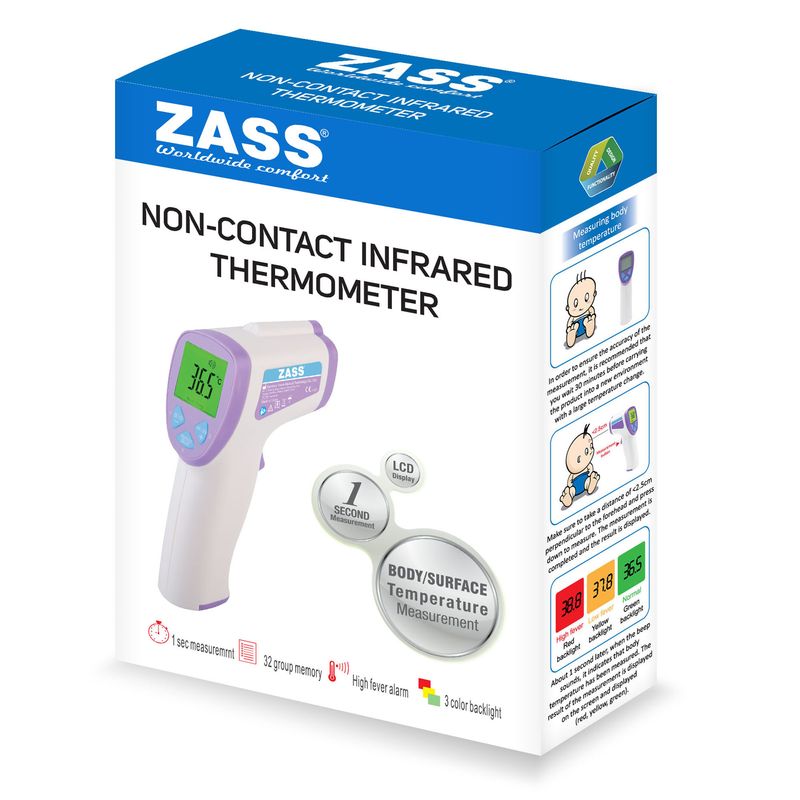 Ingrijire personala si Cosmetice - Sanatate si wellness - Aparate medicale - Termometre - Termometru non-contact cu infrarosu Zass ZIT 01, alb - Infinity.ro