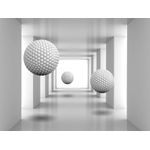 Casa si Gradina - Decoratiuni - Tapet - Autocolant, Tunel cu bile albe, 270 x 200 cm - Infinity.ro