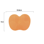 Ingrijire personala si Cosmetice - Machiaj - Accesorii machiaj - Accesoriu de curatare pensule din silicon, portocaliu - Infinity.ro