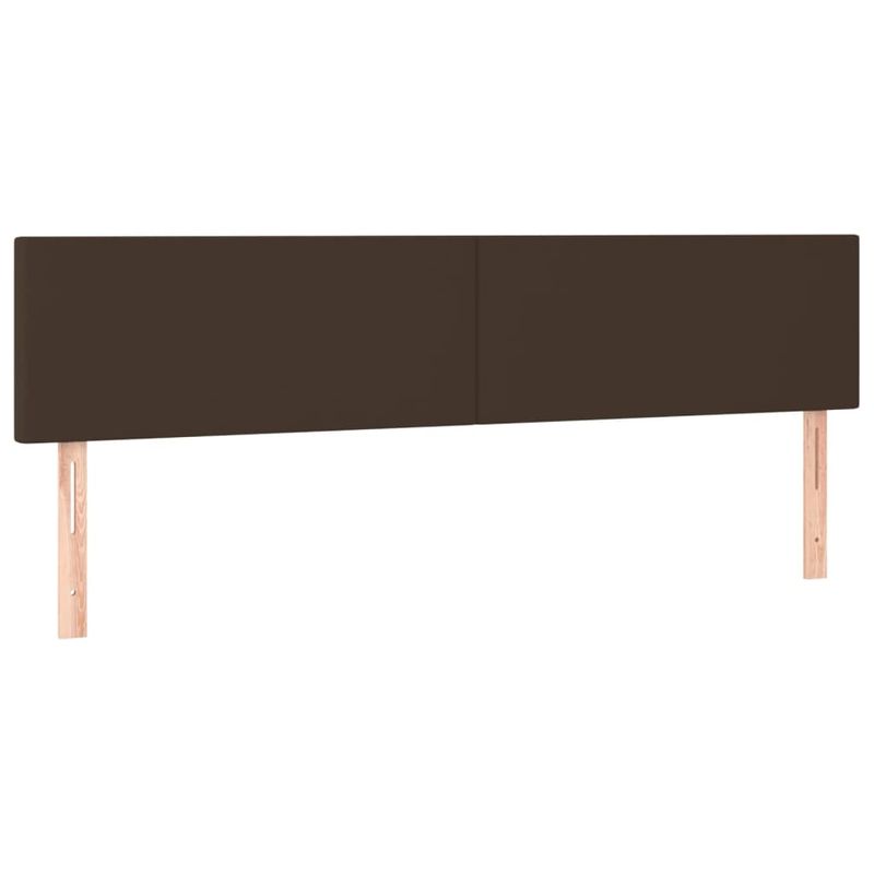 Casa si Gradina - Mobilier - Paturi si accesorii - Paturi - Pat continental cu saltea și LED, saltea și LED, maro, 200x200cm, piele ecologica, model design simplu - Infinity.ro