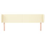 Casa si Gradina - Mobilier - Paturi si accesorii - Accesorii paturi - Tablie de pat cu aripioare crem 203x23x78/88 cm piele ecologica - Infinity.ro