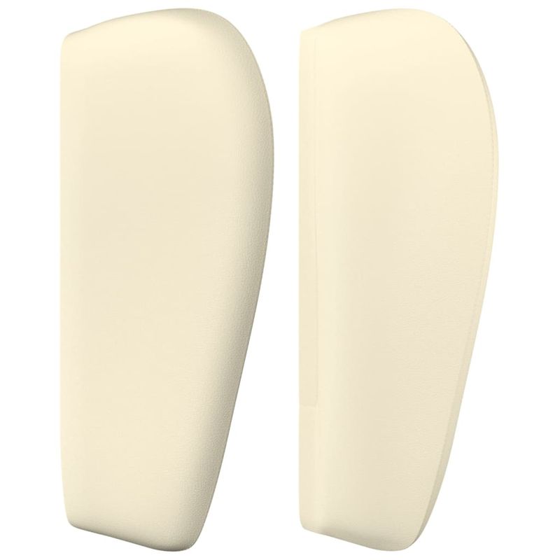 Casa si Gradina - Mobilier - Paturi si accesorii - Accesorii paturi - Tablie de pat cu aripioare crem 203x23x78/88 cm piele ecologica - Infinity.ro