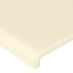 Casa si Gradina - Mobilier - Paturi si accesorii - Accesorii paturi - Tablie de pat cu aripioare crem 203x23x78/88 cm piele ecologica - Infinity.ro