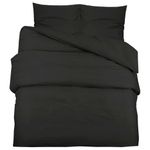 Casa si Gradina - Textile si covoare - Lenjerii de pat - Huse pilote - Set cu husa de pilota, negru, 225x220 cm, microfibra - Infinity.ro