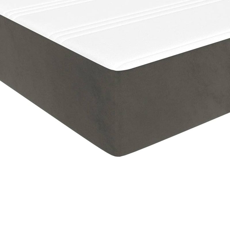 Casa si Gradina - Mobilier - Saltele si somiere - Saltele - Saltea de pat cu arcuri, gri inchis, 140x190x20 cm, catifea - Infinity.ro