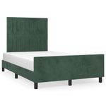 Casa si Gradina - Mobilier - Paturi si accesorii - Paturi - Cadru de pat cu tablie, verde inchis, 120x200 cm, catifea - Infinity.ro