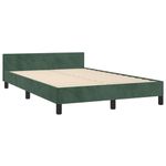 Casa si Gradina - Mobilier - Paturi si accesorii - Paturi - Cadru de pat cu tablie, verde inchis, 120x200 cm, catifea - Infinity.ro