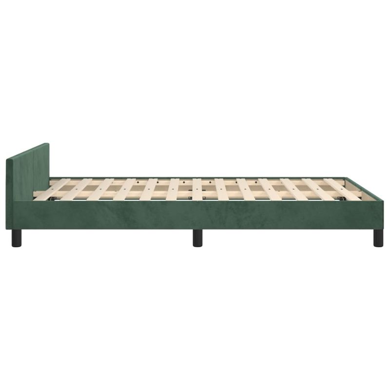 Casa si Gradina - Mobilier - Paturi si accesorii - Paturi - Cadru de pat cu tablie, verde inchis, 120x200 cm, catifea - Infinity.ro