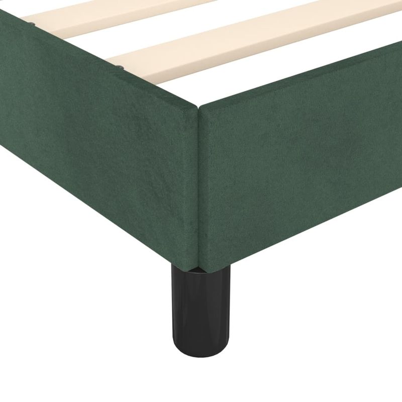 Casa si Gradina - Mobilier - Paturi si accesorii - Paturi - Cadru de pat cu tablie, verde inchis, 120x200 cm, catifea - Infinity.ro