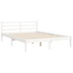 Casa si Gradina - Mobilier - Paturi si accesorii - Paturi - Cadru de pat cu tablie single mic, alb, king size, lemn masiv - Infinity.ro