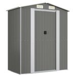 Casa si Gradina - Gradina si terasa - Casute de gradina - Sopron de gradina, gri deschis, 192x1021x223 cm otel galvanizat - Infinity.ro