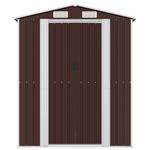 Casa si Gradina - Gradina si terasa - Casute de gradina - Sopron de gradina, maro inchis, 192x689x223 cm, otel galvanizat - Infinity.ro