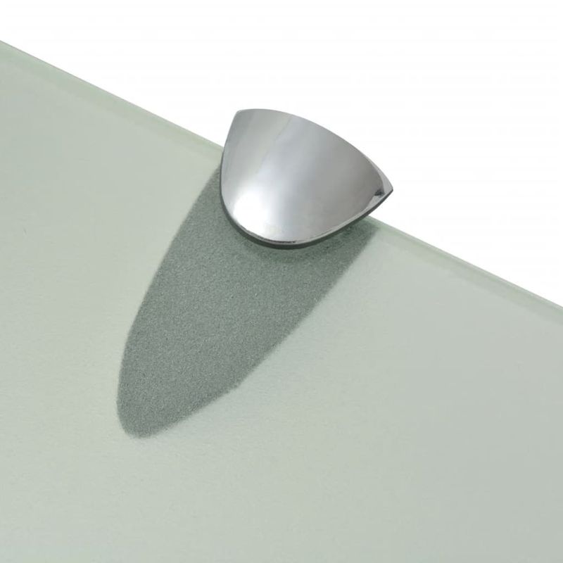 Casa si Gradina - Mobilier - Biblioteci si rafturi - Rafturi - Raft suspendat din sticla, 2 buc., 50 x 20 cm, sticla, 8 mm, alb - Infinity.ro