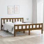 Casa si Gradina - Mobilier - Paturi si accesorii - Paturi - Cadru de pat mic single, maro miere, 120x200 cm, lemn masiv de pin - Infinity.ro