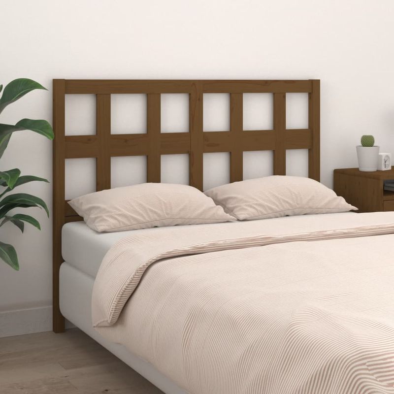 Casa si Gradina - Mobilier - Paturi si accesorii - Accesorii paturi - Tablie de pat, maro miere, 205,5x4x100 cm, lemn masiv de pin - Infinity.ro