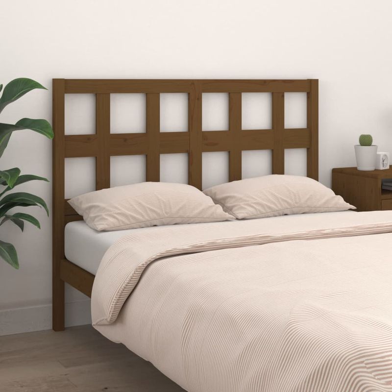 Casa si Gradina - Mobilier - Paturi si accesorii - Accesorii paturi - Tablie de pat, maro miere, 205,5x4x100 cm, lemn masiv de pin - Infinity.ro