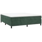 Casa si Gradina - Mobilier - Paturi si accesorii - Paturi - Cadru de pat, verde inchis, 200x200 cm, catifea - Infinity.ro