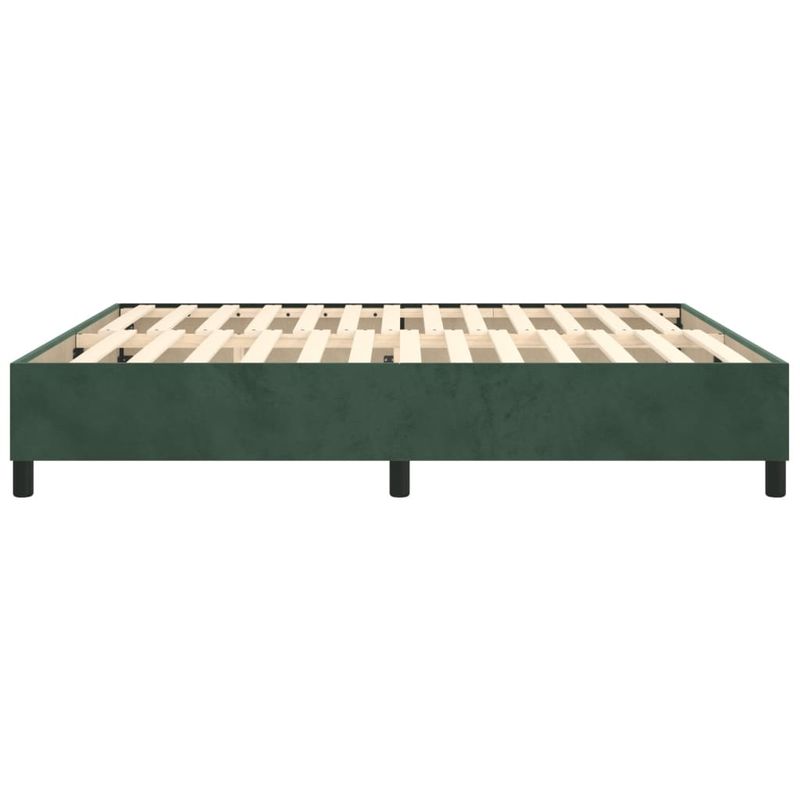 Casa si Gradina - Mobilier - Paturi si accesorii - Paturi - Cadru de pat, verde inchis, 200x200 cm, catifea - Infinity.ro