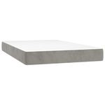 Casa si Gradina - Mobilier - Paturi si accesorii - Paturi - Pat box spring cu saltea, gri deschis, 120x200 cm, catifea - Infinity.ro