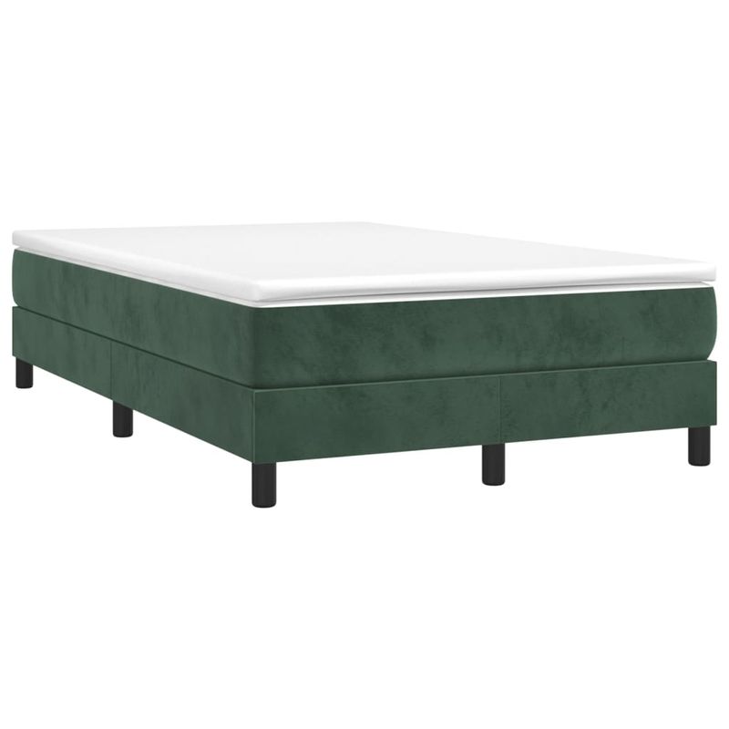 Casa si Gradina - Mobilier - Paturi si accesorii - Paturi - Cadru de pat, verde inchis, 120x200 cm, catifea - Infinity.ro