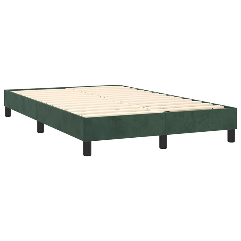 Casa si Gradina - Mobilier - Paturi si accesorii - Paturi - Cadru de pat, verde inchis, 120x200 cm, catifea - Infinity.ro