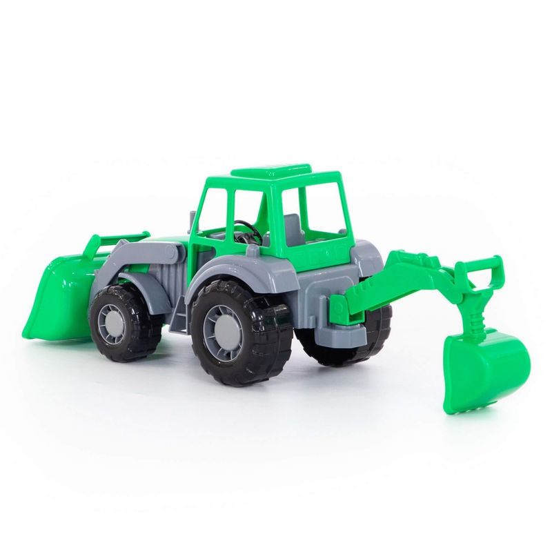 Jucarii, Copii si Bebe - Jucarii si jocuri - Vehicule si jucarii cu telecomanda - Utilaje constructie de jucarie - Tractor-excavator - Altay, 37 x 17 x 22 cm, Polesie - Infinity.ro