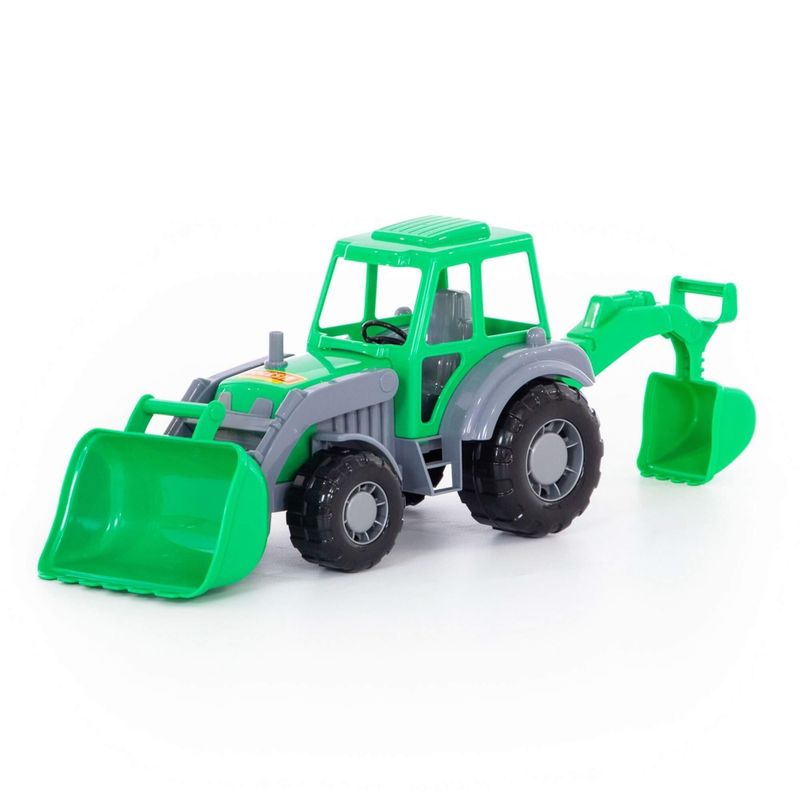 Jucarii, Copii si Bebe - Jucarii si jocuri - Vehicule si jucarii cu telecomanda - Utilaje constructie de jucarie - Tractor-excavator - Altay, 37 x 17 x 22 cm, Polesie - Infinity.ro
