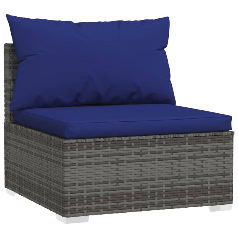 Casa si Gradina - Gradina si terasa - Mobilier exterior - Canapele si fotolii gradina - 2x colț + mijloc, cu perne, poliratan - Infinity.ro