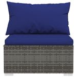 Casa si Gradina - Gradina si terasa - Mobilier exterior - Canapele si fotolii gradina - 2x colț + mijloc, cu perne, poliratan - Infinity.ro