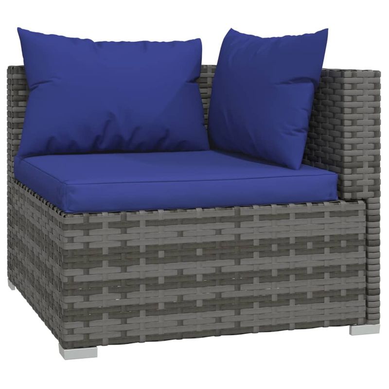 Casa si Gradina - Gradina si terasa - Mobilier exterior - Canapele si fotolii gradina - 2x colț + mijloc, cu perne, poliratan - Infinity.ro