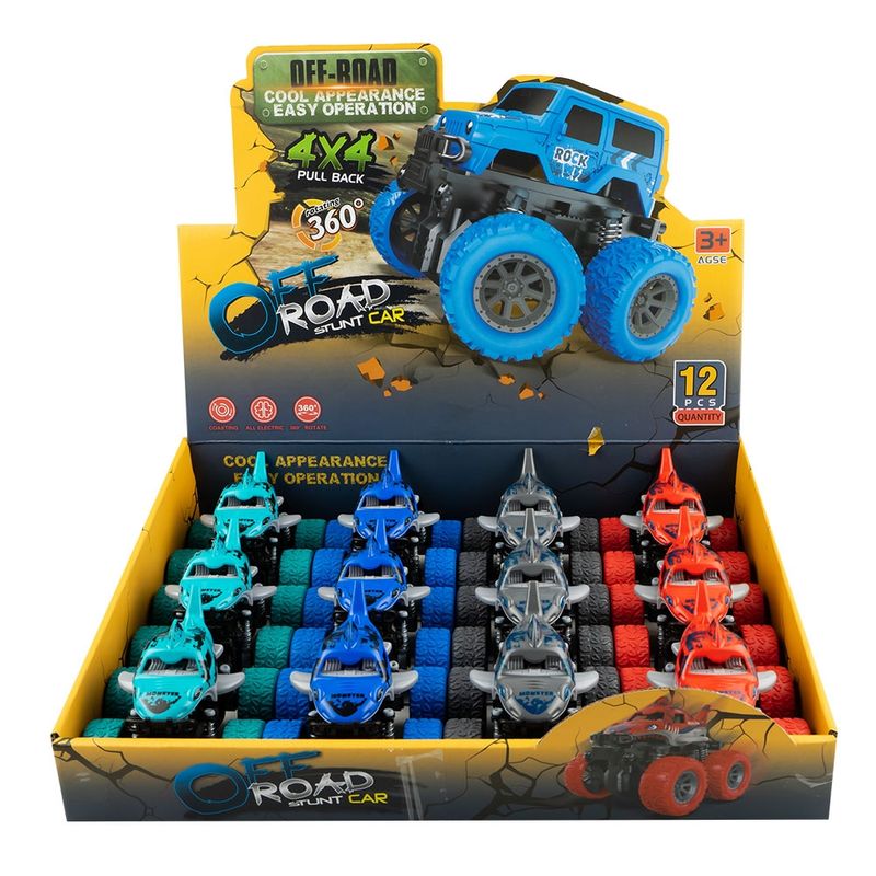 Jucarii, Copii si Bebe - Jucarii si jocuri - Vehicule si jucarii cu telecomanda - Masinute - Masinute 360 A° cu frictiune, 12 buc/set - Infinity.ro