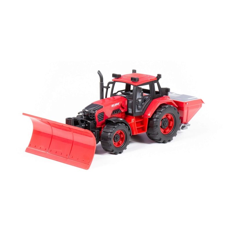 Jucarii, Copii si Bebe - Jucarii si jocuri - Vehicule si jucarii cu telecomanda - Masinute - Tractor cu plug deszapezire, 31 x 15 x 14.5 cm, Polesie - Infinity.ro