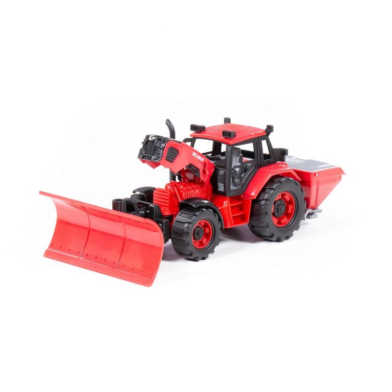 Jucarii, Copii si Bebe - Jucarii si jocuri - Vehicule si jucarii cu telecomanda - Masinute - Tractor cu plug deszapezire, 31 x 15 x 14.5 cm, Polesie - Infinity.ro