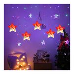 Casa si Gradina - Corpuri si surse de iluminat - Iluminat exterior - Instalatii luminoase exterior - Instalatie pom Craciun, Perdea luminoasa - Stelute, multicolora, 2.60 x 0.65 cm - Infinity.ro