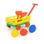 Jucarii, Copii si Bebe - Jucarii si jocuri - Papusi si accesorii - Carucioare papusi si accesorii - Carucior cu maner + 5 accesorii, Wader - Infinity.ro