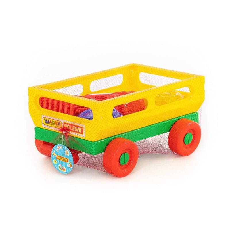 Jucarii, Copii si Bebe - Jucarii si jocuri - Papusi si accesorii - Carucioare papusi si accesorii - Carucior cu maner + 5 accesorii, Wader - Infinity.ro
