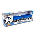 Jucarii, Copii si Bebe - Jucarii si jocuri - Vehicule si jucarii cu telecomanda - Masinute - Camion + remorca, cu lumina si sunet, 53.5 x 11.5 x 18.5 cm, Polesie - Infinity.ro